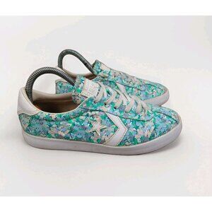 Converse All Star Blue Floral Low Top Canvas Sneakers Women's 7